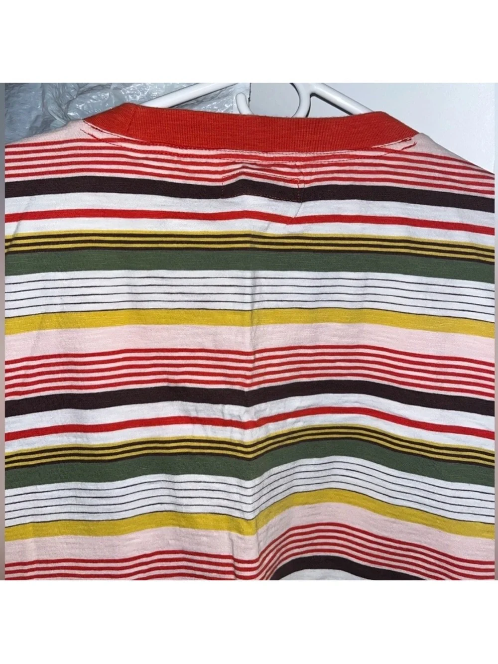 Retro GUESS Originals Short Sleeve T Shirt With Horizontal Stripes Men’s Size XL - Picture 5 of 6